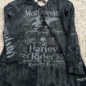 Harley Davidson long sleeve with lace